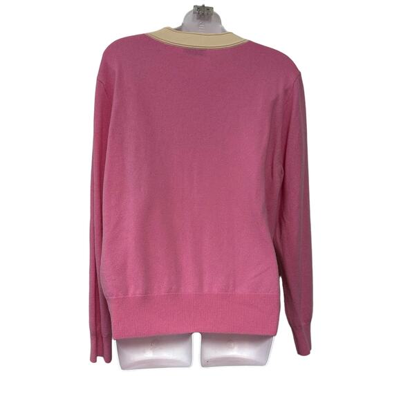 Sandro Almeria Logo Intarsia Sweater in Rose Size 3 US Large New with tags - Picture 3 of 5